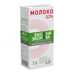 Молоко Эконива Ультрапастеризованное ГОСТ 3,2% 1л