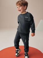 Лонгслив и джоггеры в комплекте для мальчика Next 609-514, Темно-серый