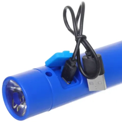 Фонарь ручной 4 режима 2LED, аккумуляторная батарея 800mAh USB 609