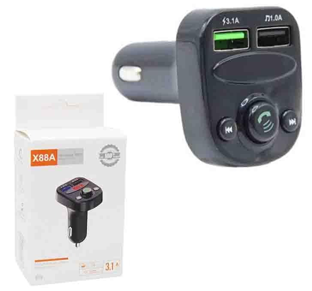 Автомобильный FM-трансмиттер X88A Bluetooth (черный)