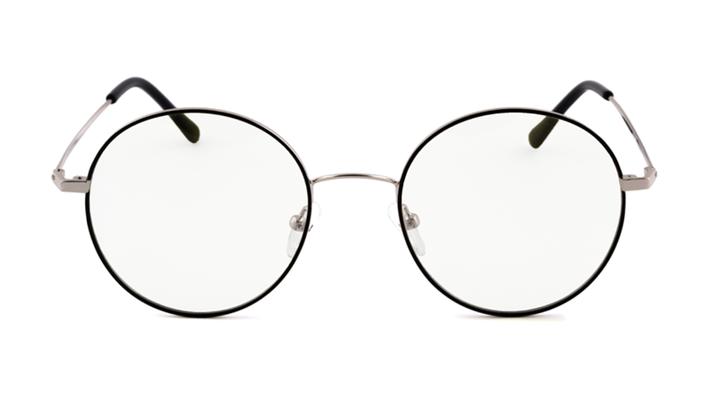 Очки с диоптриями AF096 черно-серебристый