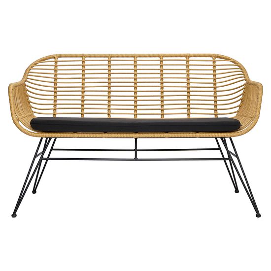 Кушетка vetle bent, 125х68х81 см, ротанг