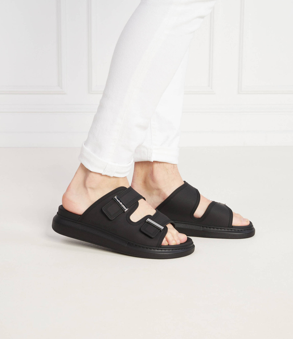 Шлепанцы RUBBER UPPER AND RUB Alexander McQueen - черный(663563 W4Q51)