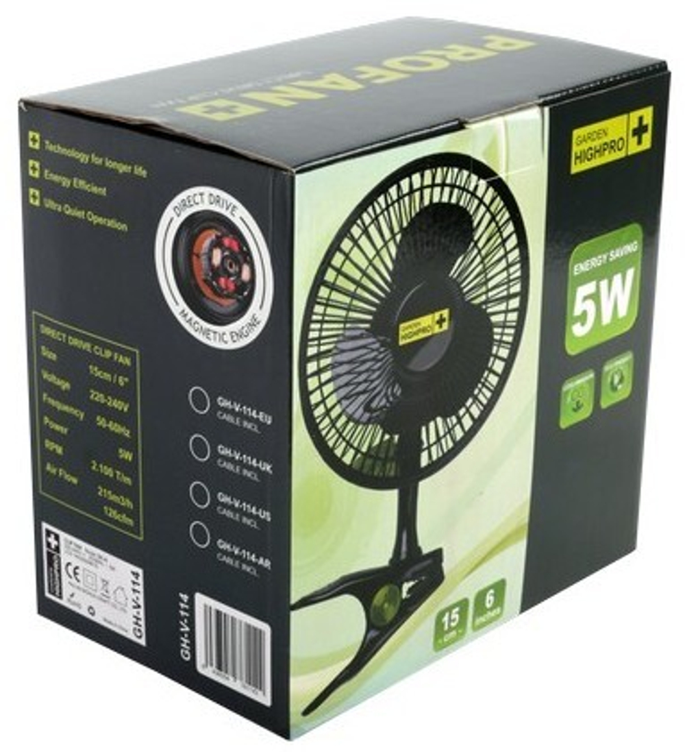 GARDEN HIGHPRO CLIP FAN 15 см/5 Вт Вентилятор на клипсе
