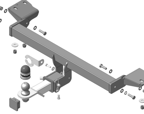 Фаркоп с эл-кой Smart для Haval H7 2024- (под квадрат)(паспорт и сертификат в комплекте) 93126-E.Motodor