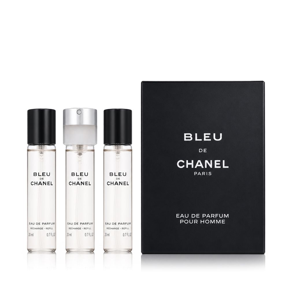 Chanel Bleu de Chanel Eau de Parfum Eau De Parfum Refill with Spray 20ml + Refill 2 x 20 ml M 60 ml