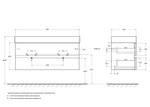 Тумба под раковину Cezares Molveno 46 120 MOLVENO 46-120-2C-SO-2-BG подвесная Bianco Ghiaccio