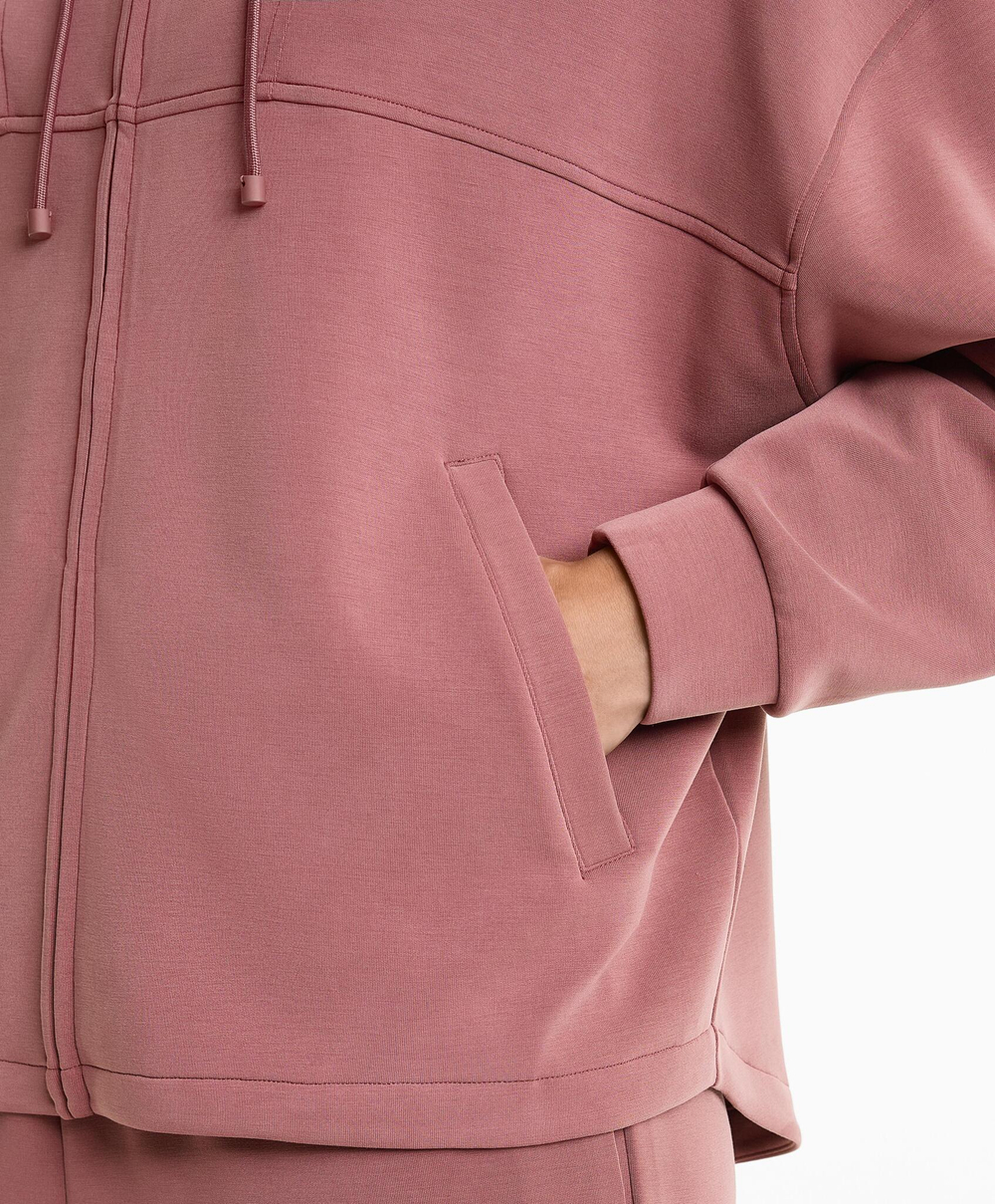 Oysho Куртка с капюшоном из мягкого на ощупь модала, розовый