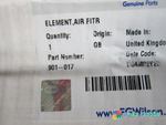 Фильтр воздушный, элемент / AIR FILTER ELEMENT АРТ: 901-017