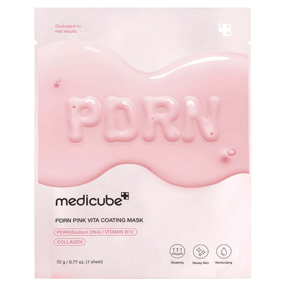 Маска тканевая с PDRN и коллагеном для сияния кожи Medicube PDRN Pink Vita Coating Mask