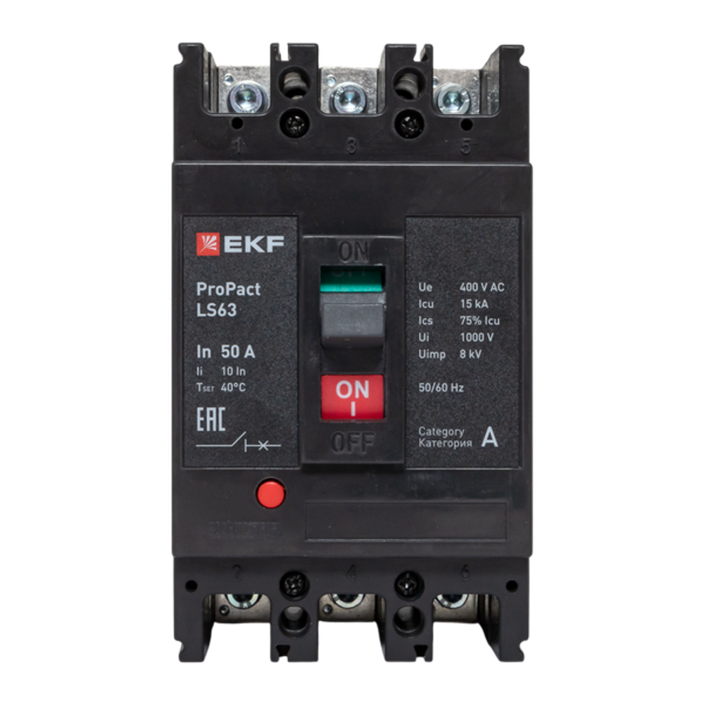 Автоматический выключатель в литом корпусе  EKF mccb-63-15-3-50-ls