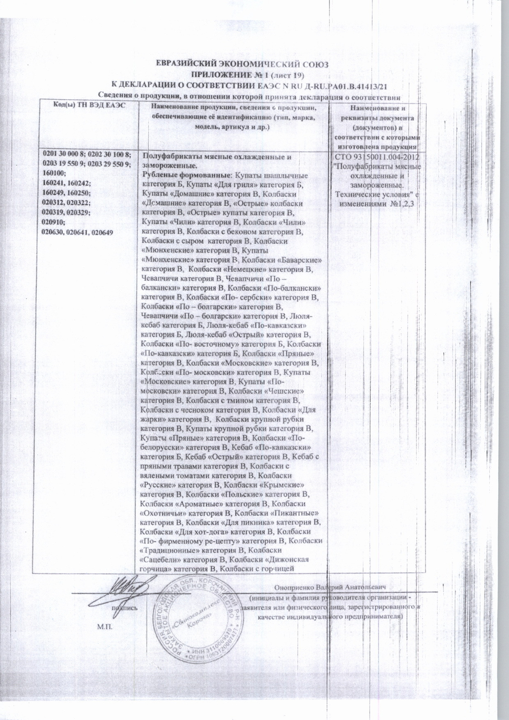 Оковалок Говяжий Замороженный Вlack Аngus Мираторг 4кг