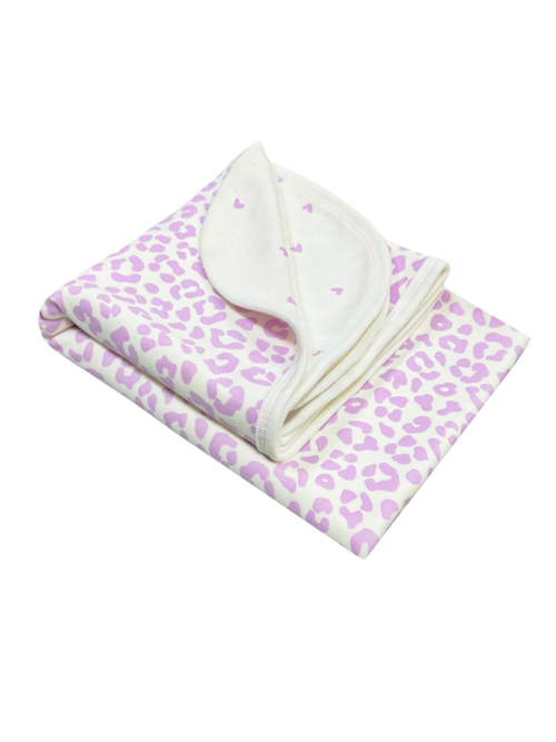 Плед Лео/Сердечки lavender