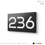 Номер на дверь 236, табличка на дверь для офиса, квартиры, кабинета, аудитории, склада, черная 120х70 мм, Айдентика Технолоджи