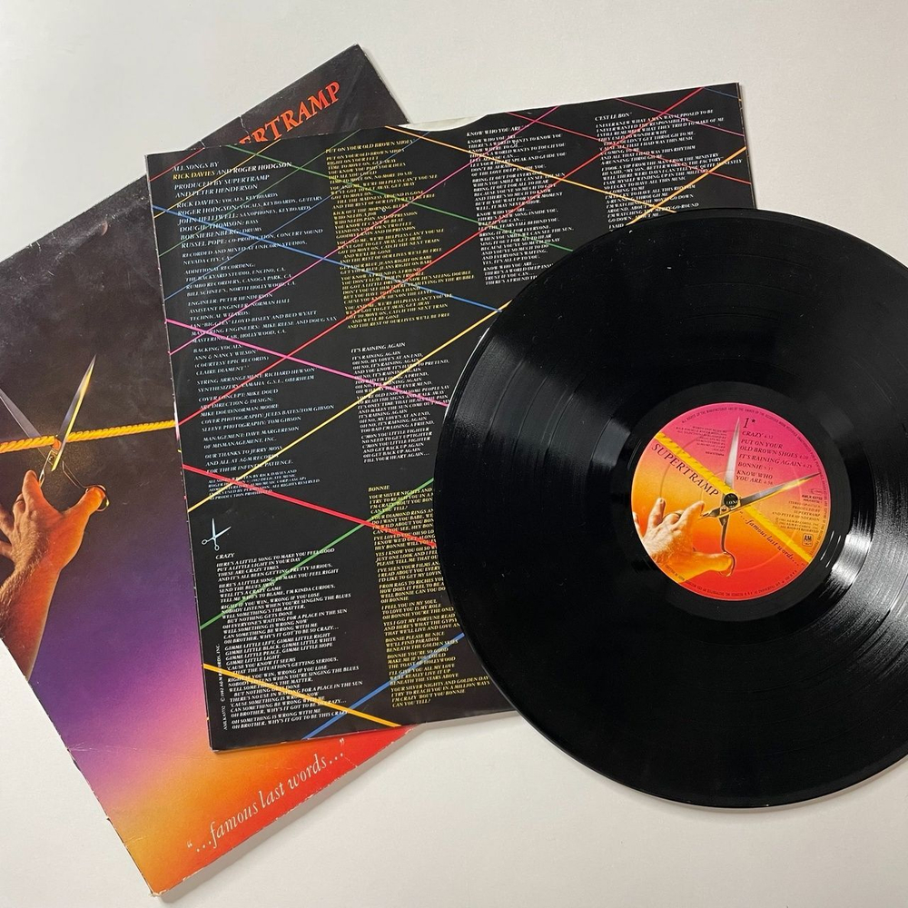Винтажная виниловая пластинка LP Supertramp Famous Last Words (Holland 1982)