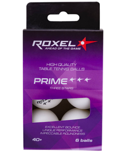 УЦЕНКА Мяч для настольного тенниса 3* Prime, белый, 6 шт.