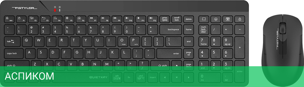 Набор периферии A4Tech Fstyler FG2300 Air2 черный