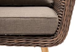 "Прованс" диван из искусственного ротанга трехместный, цвет коричневый