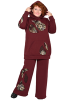 Брюки широкие из футера с начесом Любава