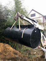 Станция биологической очистки Канада Pro 30.0 PR Горизонтальная / 30000 л. в сутки / 150 чел. / принудительный сброс / компрессорная аэрация (750x220x250см;черный) - арт.556103.1