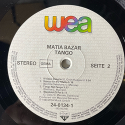 Винтажная виниловая пластинка LP Matia Bazar Tango (Германия 1983)