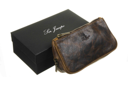 Сумка Ser Jacopo для 2 трубок и табака, натуральная кожа, подарочная упаковка