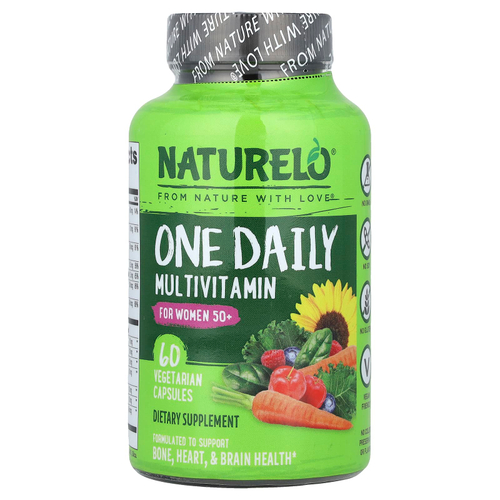 NATURELO, One Daily, мультивитамины для женщин старше 50 лет, для приёма один раз в день, 60 вегетарианских капсул