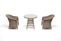 "Эспрессо-80 R" обеденная группа плетеная, цвет бежевый