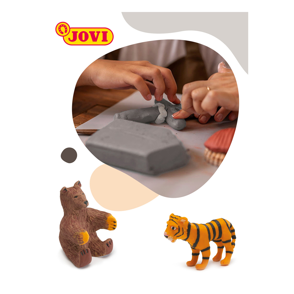 Паста для моделирования JOVI, отвердевающая, серый, 250г, вакуумный пакет