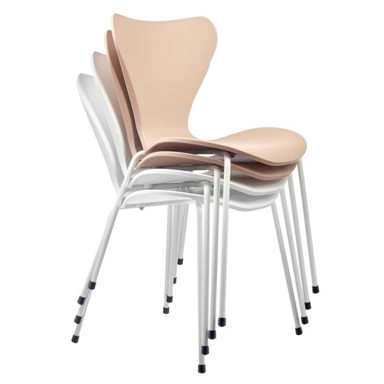 Комплект из 2-х стульев Seven Style белый с белыми ножками