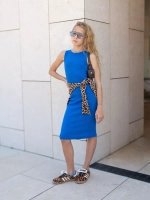 Синее платье в сад для девочки