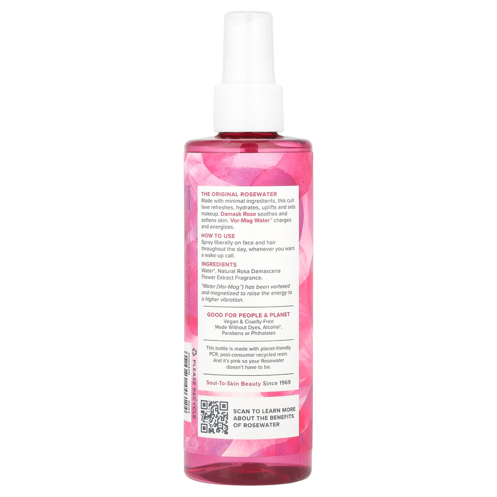 Heritage Store, Розовая вода, освежающий спрей для лица, 237 мл (8 жидк. унций)