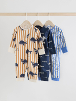 Комбинезон / Cлип для малышей Next E19-568, 3 шт., Голубой, Бежевый, Темно-синий