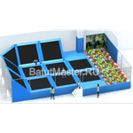 Батутная арена "Голубая лагуна" 14,2x9,3x3 м