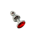 Металлический анальный плаг Lollypop Double от WOOOMY (10,5 * 3,5 см.)