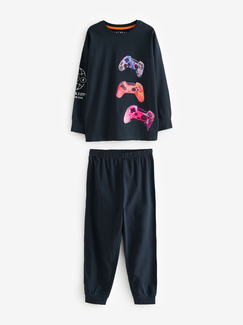 Пижама для мальчика Next 401-849, 2 шт., Черный, Оранжевый, Розовый