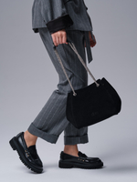 Замшевая сумка DBR 31202 черный/велюр