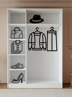 Шкаф для одежды 120х45х215, Мираж, распашной, трехдверный, с дубовыми ручками, белый, Dipriz