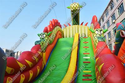 Профессиональный надувной батут "Гранд-саванна" 17*10*9 м