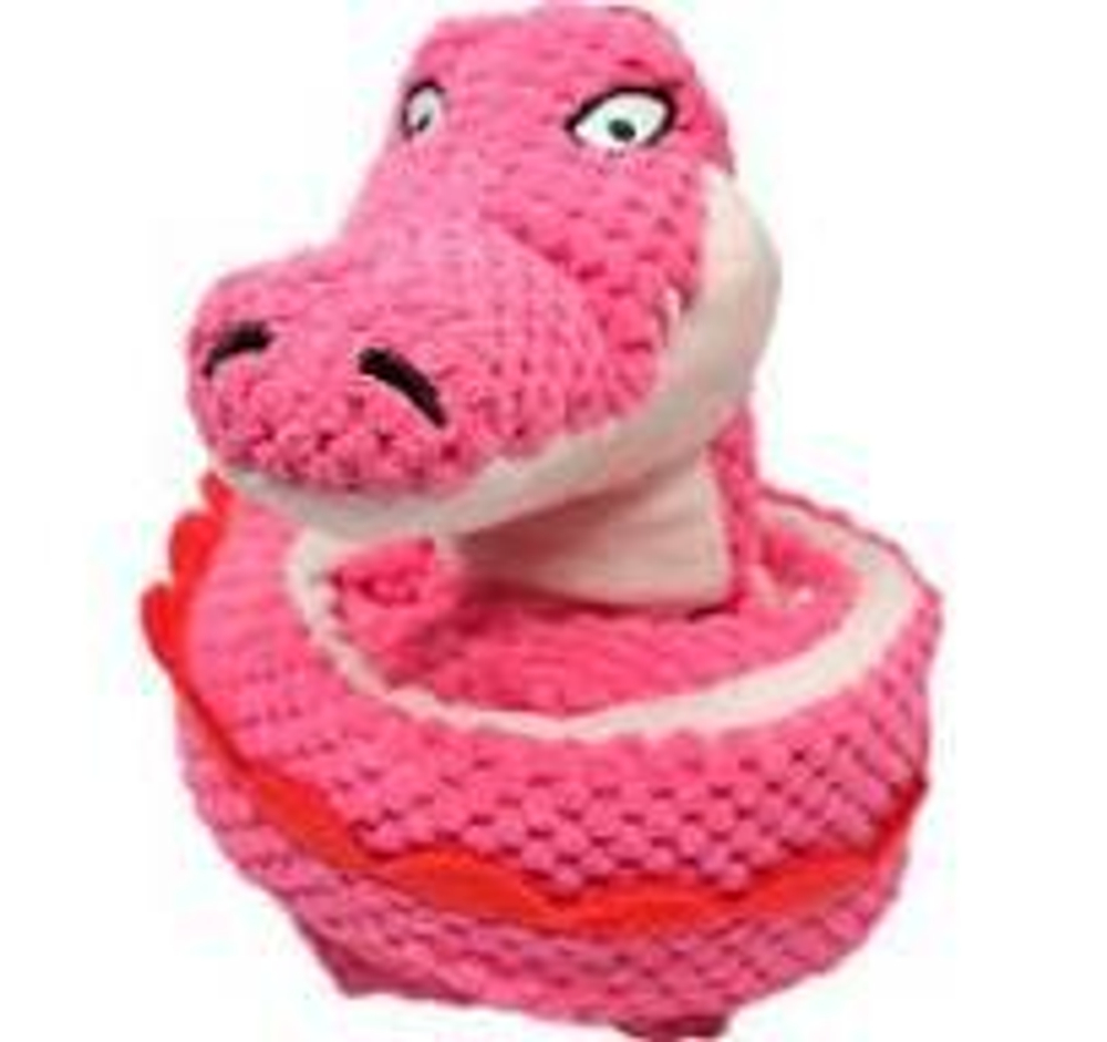 Игрушка Mr.Kranch для собак Змейка с карманами под лакомство 96 см розовая