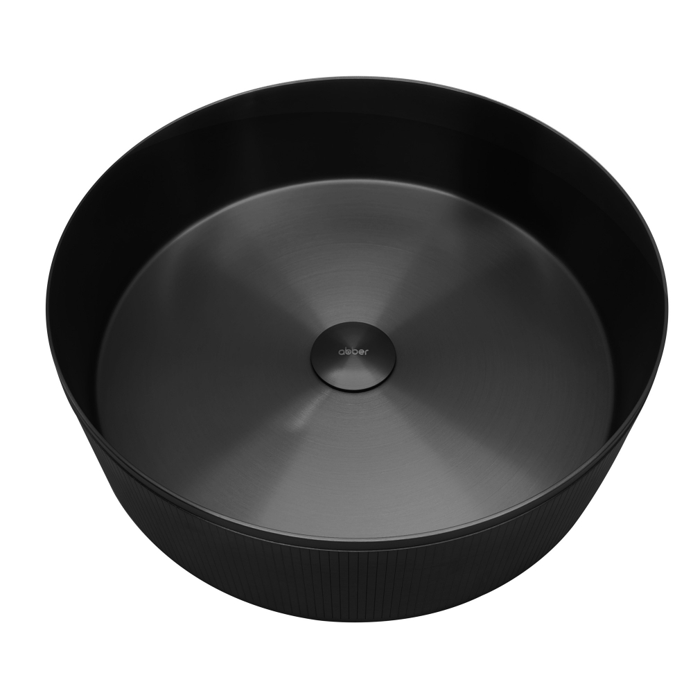 Раковина накладная ABBER Wasser Kreis AF2411MB черная матовая