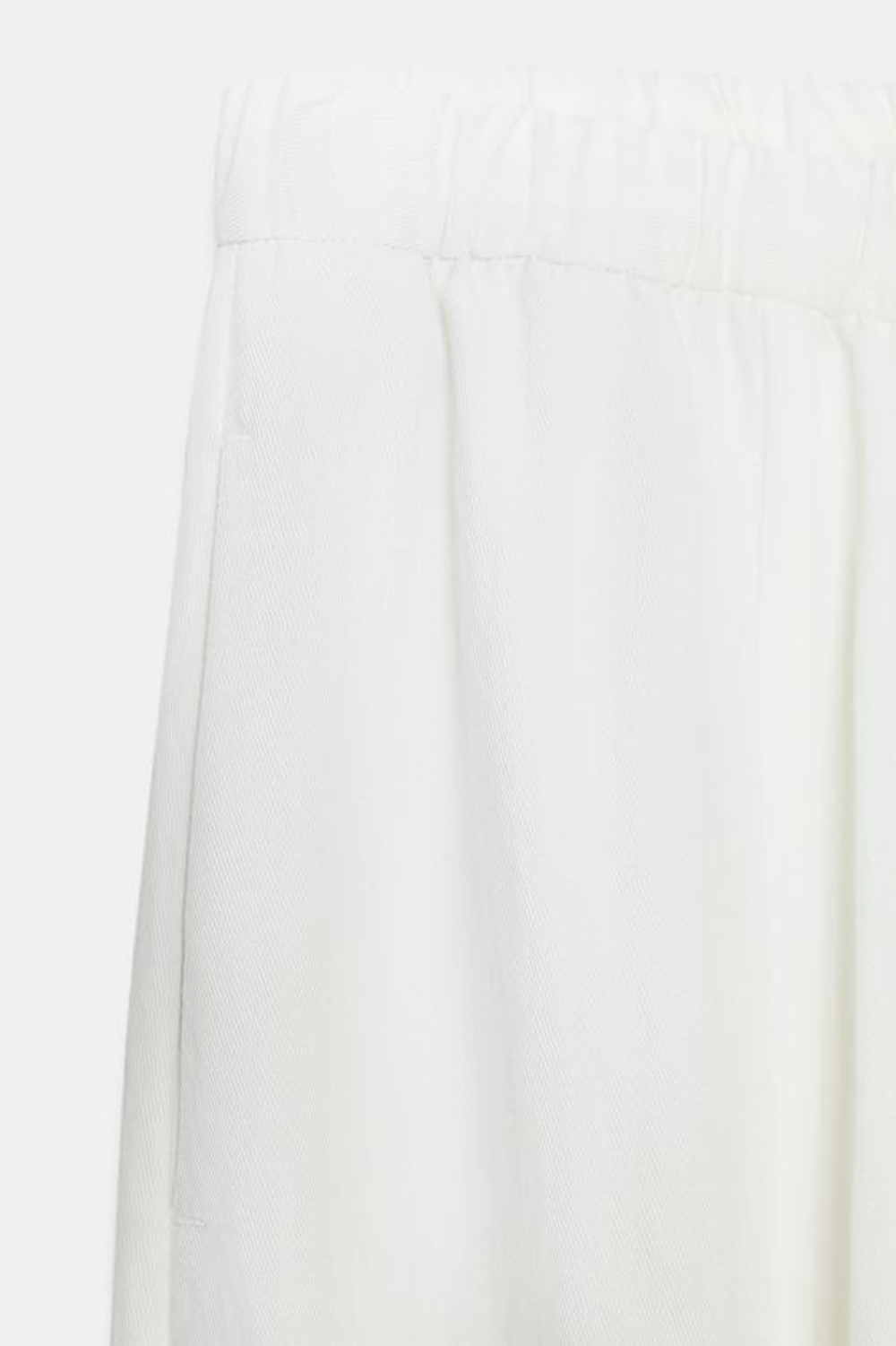 ZARA БРЮКИ BARREL — ZW COLLECTION, ЖЕЛТОВАТО-БЕЛЫЙ