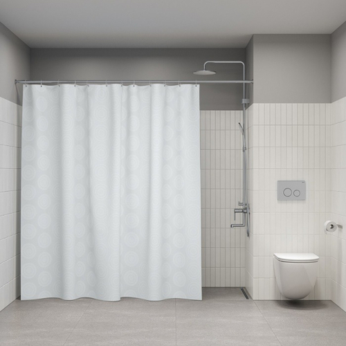 Штора для ванной полиэстер IDDIS BD04P24i11 240*200 белая c кольцами