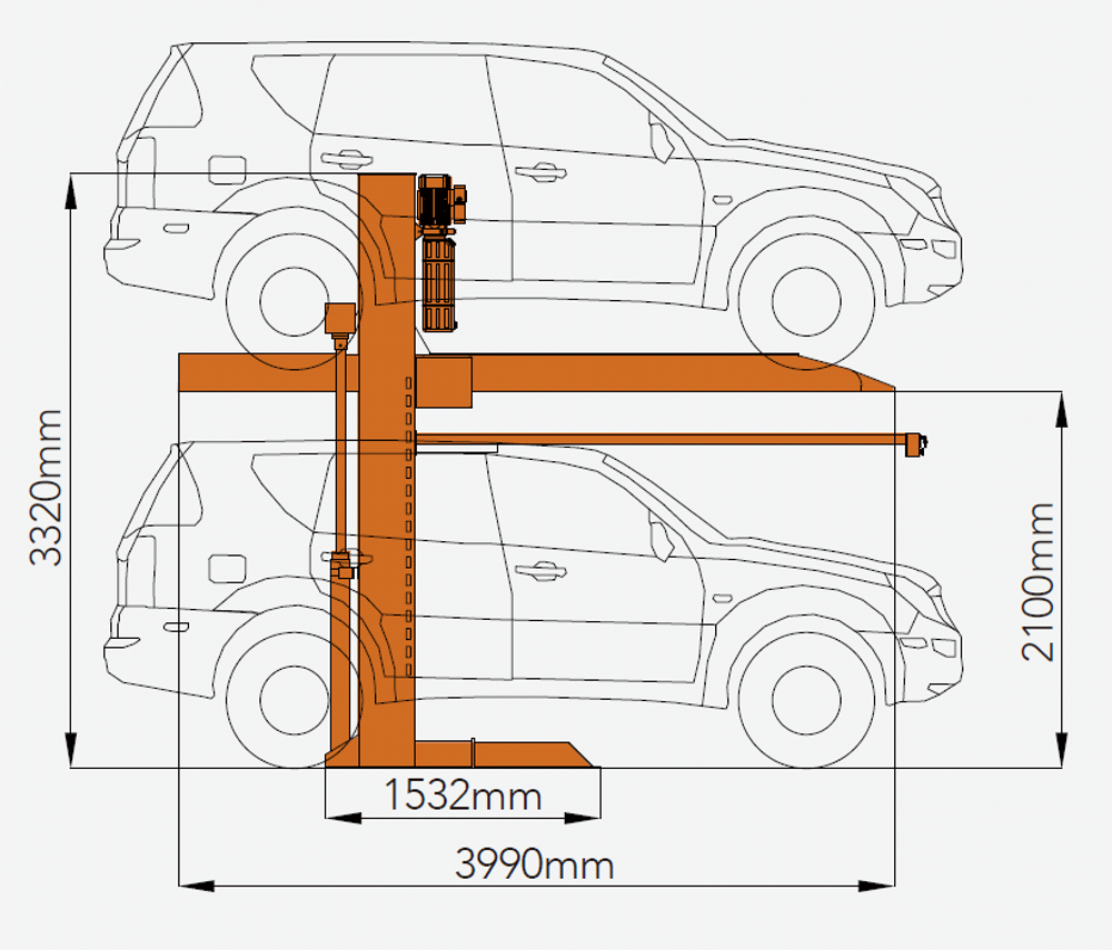 ATIS HP-1127 Парковочный электрогидравлический подъемник 2.7т