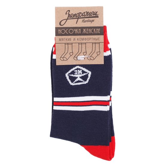 Носки ЗАПОРОЖЕЦ Полосы 1 Женские Темно-Синий