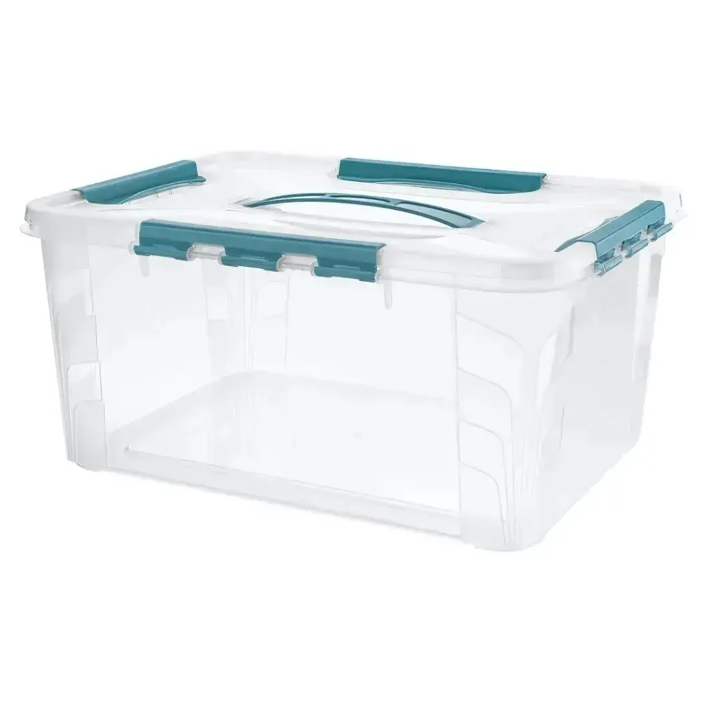 ЯЩИК ДЛЯ ХРАНЕНИЯ УНИВЕРСАЛЬНЫЙ С ЗАМКАМИ И РУЧКОЙ GRAND BOX, 390х180ММ, 15,3Л (Голу