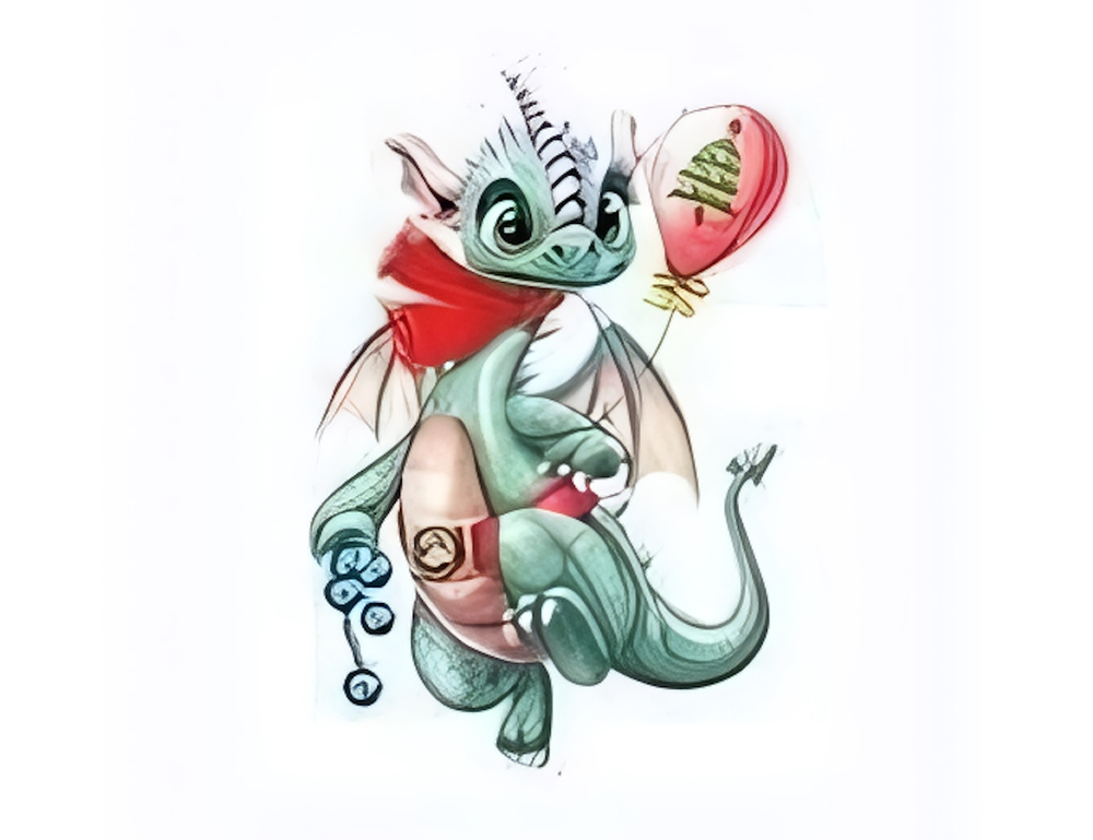 Плакат вырубной А4 253х230 мм. двухсторон. "Дракон мальчик" (Сфера)