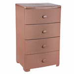 Комод 4-х секционный "Плетенка" широкий (какао)