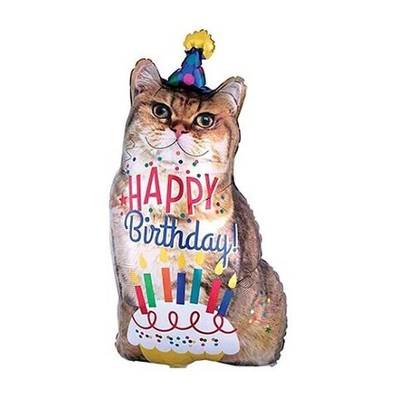 Шар фигура Кот фотографичный