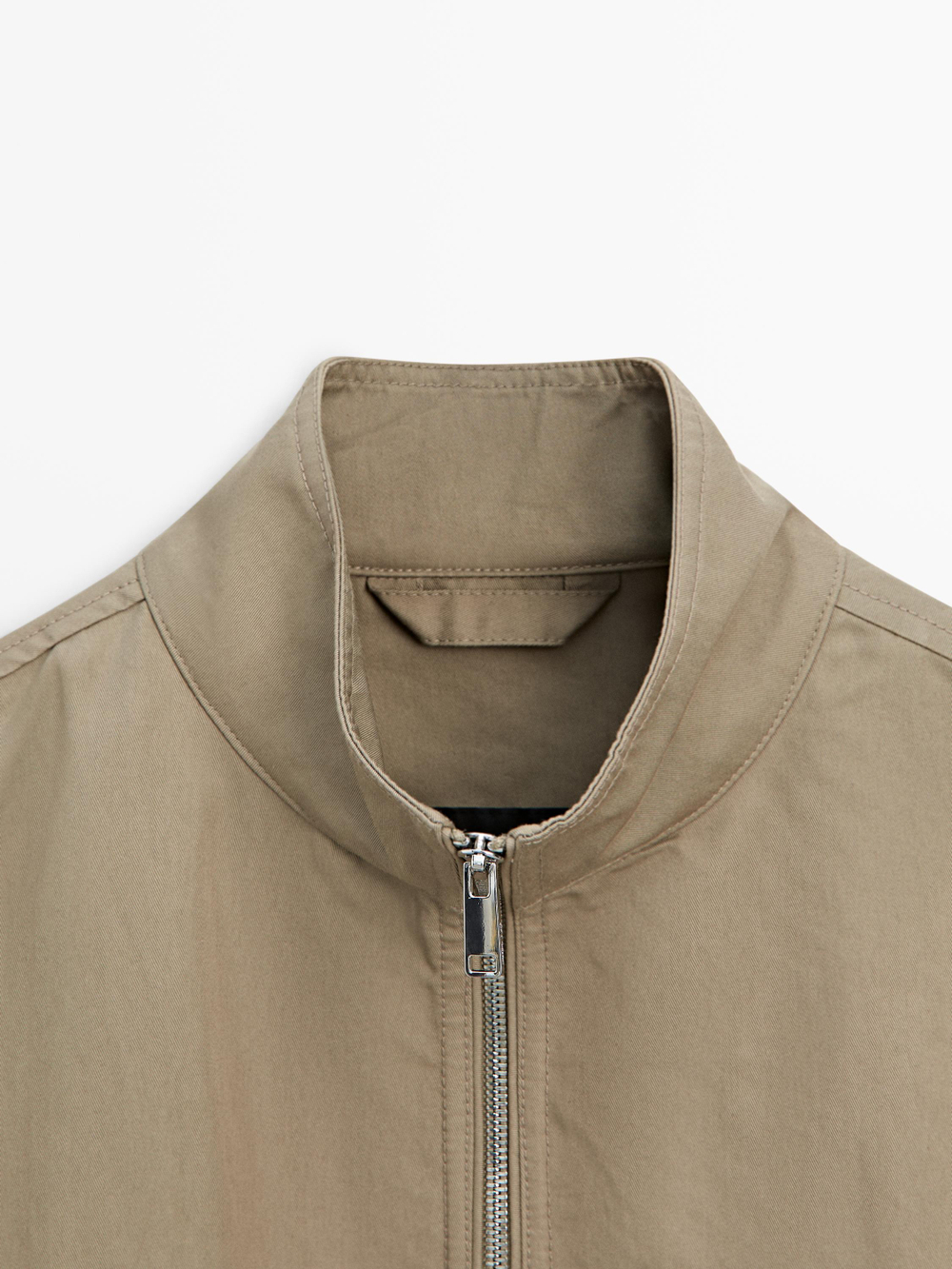 Massimo Dutti Короткая куртка с карманами, светло-бежевый